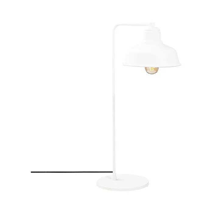 Berceste Lámpara de Mesa OPV-521SHN2159 - Lampe de bureau style industriel blanc 1xE27 sans ampoule Berceste Lámpara de Mesa OPV-521SHN2159 - Lampe de bureau style industriel blanc 1xE27 sans ampoule