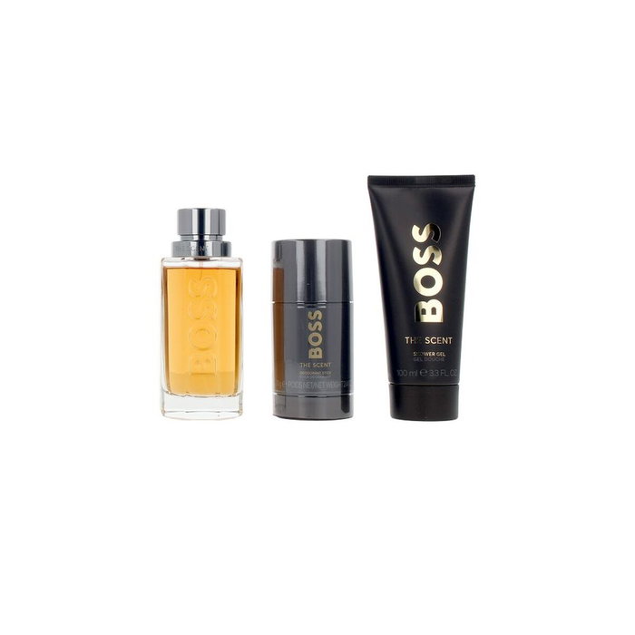 Hugo Boss The Scent Coffret Homme Eau de Toilette 100 ml, Déodorant Stick 75 ml et Gel Douche 100 ml