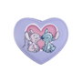PEERS HARDY Joyero Coffret à Bijoux Coeur Zip Angel et Stitch Disney avec Compartiments, pour Voyage et Maison
