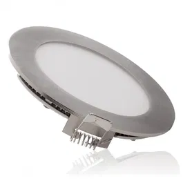 Plaque LED 6W 480Lm 4200K Circulaire Nickel Satiné 50.000H [GL-CL-R6N-W]