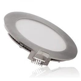 Plaque LED 6W 480Lm 4200K Circulaire Nickel Satiné 50.000H [GL-CL-R6N-W]
