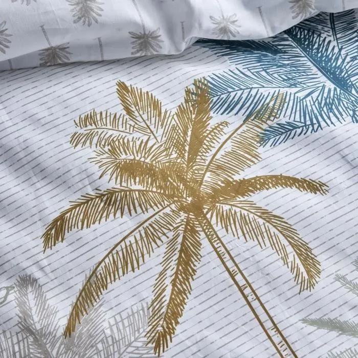 Today Parure de lit 2 personnes Sunshine 16.3 - 220 x 240 cm - Housse de couette et 2 taies - Coton 100% imprimé Today Parure de lit 2 personnes Sunshine 16.3 - 220 x 240 cm - Housse de couette et 2 taies - Coton 100% imprimé