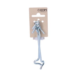 Edm Aldabilla double espagnolette en fer zincé 100 x 17 mm, 2 pièces