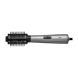 Braun Airstyler AS4 3, Lisseur & Brushing Brosse Air Chauffante, Noir & Argent, BRAS430E