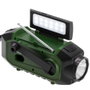 Camry CR1919 Radio de secours multifonction solaire/dynamo/USB 4000 mAh, linette LED 3W, FM/AM/SW, Bluetooth 5.0, verte