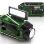 Camry CR1919 Radio de secours multifonction solaire/dynamo/USB 4000 mAh, linette LED 3W, FM/AM/SW, Bluetooth 5.0, verte