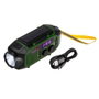 Camry CR1919 Radio de secours multifonction solaire/dynamo/USB 4000 mAh, linette LED 3W, FM/AM/SW, Bluetooth 5.0, verte