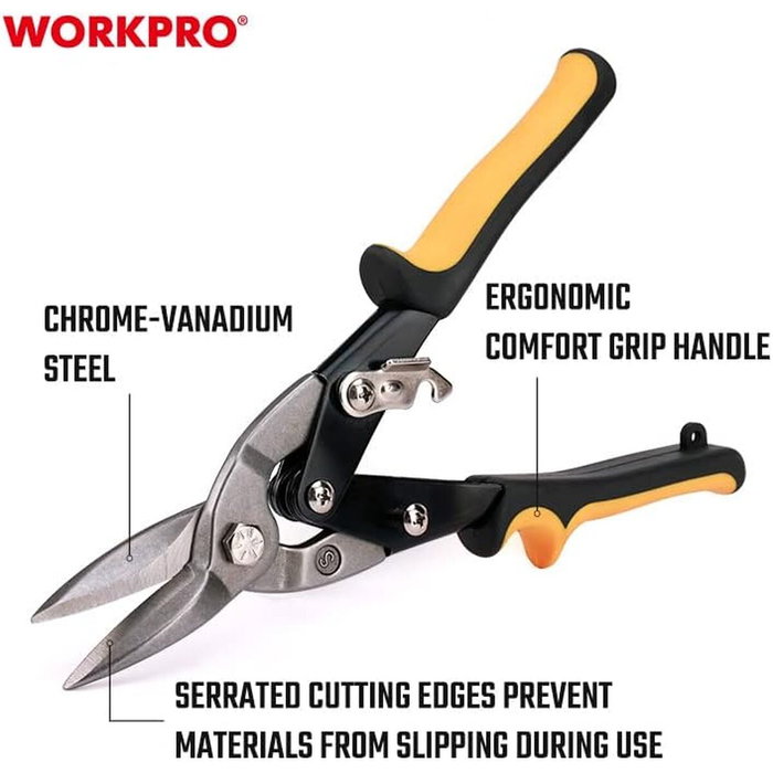Ciseaux Coupe tôle Workpro 250 mm 250mm Droit