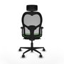 Piqueras y Crespo Chaise de Bureau 2D036N2 Vert avec Appui-tête
