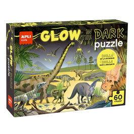 APLI KIDS Puzzle éducatif corps humain 60 pièces, brillant dans l'obscurité, avec fiches informatives multilingues, réf. R.19435, pour enfants à partir de 4 ans