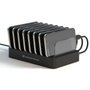 Conceptronic OZUL02B Station de charge USB PD 6 ports avec support Apple Watch, charge rapide 75W Noir