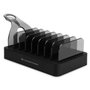 Conceptronic OZUL02B Station de charge USB PD 6 ports avec support Apple Watch, charge rapide 75W Noir