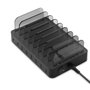 Conceptronic OZUL02B Station de charge USB PD 6 ports avec support Apple Watch, charge rapide 75W Noir
