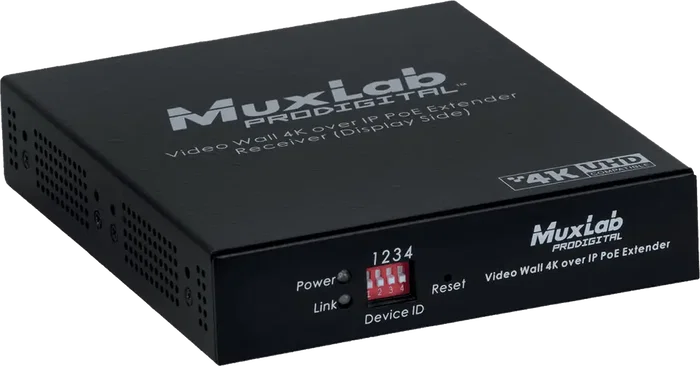 Muxlab Récepteur HDMI sur IP 4K avec RJ45, JPG 2000, Portée 100 m, 500812