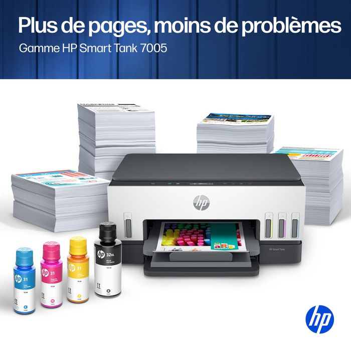 HP Smart Tank 7005 Imprimante tout-en-un couleur avec réservoir d'encre HP Smart Tank 7005 Imprimante tout-en-un couleur avec réservoir d'encre