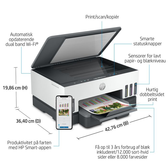 HP Smart Tank 7005 Multifonction Jet d'Encre Couleur A4 HP Smart Tank 7005 Multifonction Jet d'Encre Couleur A4