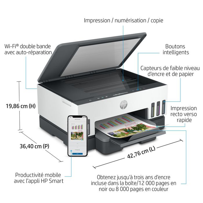 HP Smart Tank 7005 Multifonction Jet d'Encre Couleur A4 HP Smart Tank 7005 Multifonction Jet d'Encre Couleur A4