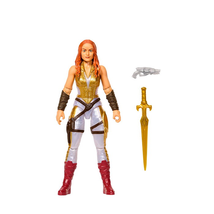 Mattel Masters of the Universe - Figurine Articulée Teela de 14 cm (13,97 cm) - Basée sur le Film 2026 - 14 Points d'Articulation avec Épée et Pistolet - Pour Enfants +4 Ans