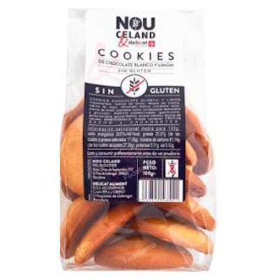 NOUCELAND Cookies chocolat blanc et citron 100g sans gluten