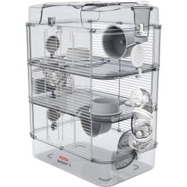 Zolux Cage Rody3 trio sur 3 étages - Blanc - 41 x 27 x 53 cm