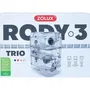 Zolux Cage Rody3 Trio pour Hamsters, Souris et Gerbilles - 3 Etages - L 41 x P 27 x H 53 cm - Blanc - avec 2 Roues, 7 Tubes, Biberon, Gamelles et Nid