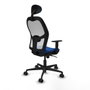 Piqueras y Crespo Chaise de Bureau avec Appui-tête 1D036N1 Bleu
