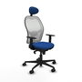 Piqueras y Crespo Chaise de Bureau avec Appui-tête 1D036N1 Bleu