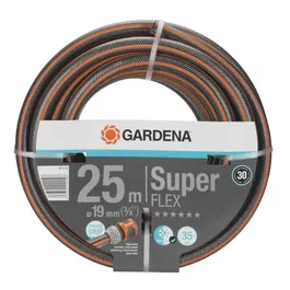 Gardena Tuyau d'arrosage 18113-20 Premium SuperFLEX avec technologie Power Grip - 25 m, Ø 19 mm - Anti-noeud, résistant au gel et aux UV - Garantie 30 ans
