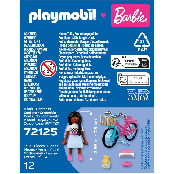 Playmobil Barbie Brooklyn avec bicyclette Playmobil Barbie Brooklyn avec bicyclette