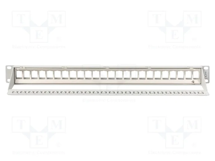 DIGITUS Panneau de brassage Keystone 24 ports 1U Rack 19 pouces gris DIGITUS Panneau de brassage Keystone 24 ports 1U Rack 19 pouces gris