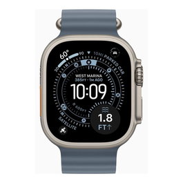 Apple Watch Ultra 3 grps + 49 mm Titanium Ocean Band Smartwatch GPS LTE Écran Retina LTPO3 OLED 3000 nits Capteurs Santé Sport Résistant Eau 100 m Autonomie 72 h