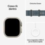 Apple Watch Ultra 3 GPS + Cellular 49mm Titane Naturel, Bracelet Ocean Bleu