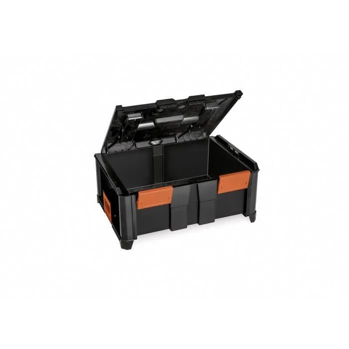 Tood Coffret professionnel emboîtable en ABS pour rangement d'outils et d'accessoires, dimensions 46x34x14 cm