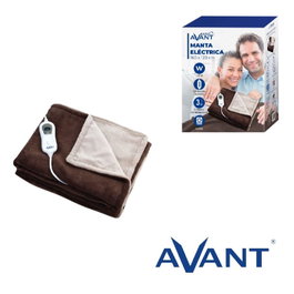 AVANT Couverture électrique 120W - 160x120cm - Marron beige