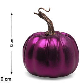 Citrouille métallique violette Halloween de 12 cm - Décoration d'intérieur