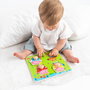 Goula Puzzle en bois Les 3 petits cochons - 4 pièces pivotantes grande taille 22 x 22 cm - Illustration Susana Hoslet - Jouet d'éveil pour enfant dès 12 mois
