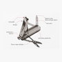 Couteau suisse True Nailclip tu215k Ciseaux à ongles 6 en 1 Argentée