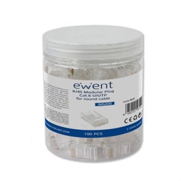 Ewent IM1205 Connecteur RJ45 Cat.6 U/UTP pour câble rond (100 unités)