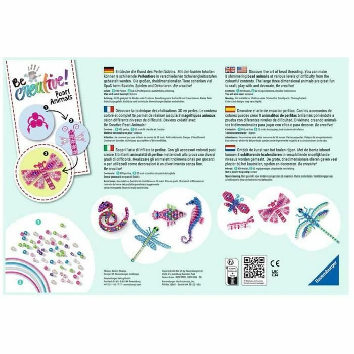 Ravensburger Kit de création d'animaux en perles Be Créative! Mixte