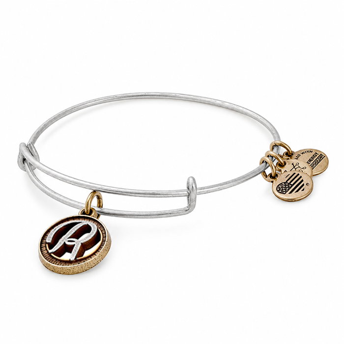 Alex And Ani Pulsera Lettre R II Bicolore Gris Alex And Ani Pulsera Lettre R II Bicolore Gris