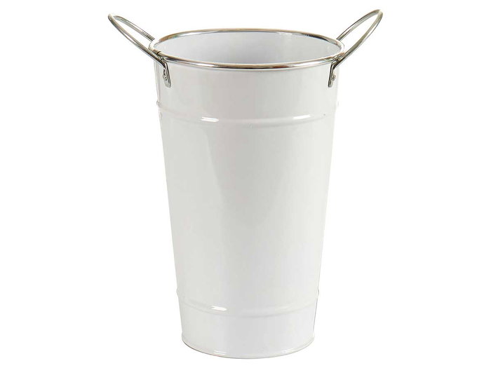 Ibergarden Seau Haut avec Anses Blanc Bord Argent 20x23,5x15 cm Zinc 2L (Set de 24) Ibergarden Seau Haut avec Anses Blanc Bord Argent 20x23,5x15 cm Zinc 2L (Set de 24)