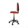 Tabouret Aýna taburete Contact permament de base Tissu Orange foncé Structure polyamide noire Sans accoudoirs Sans appui-tête Roulettes en nylon 50 mm