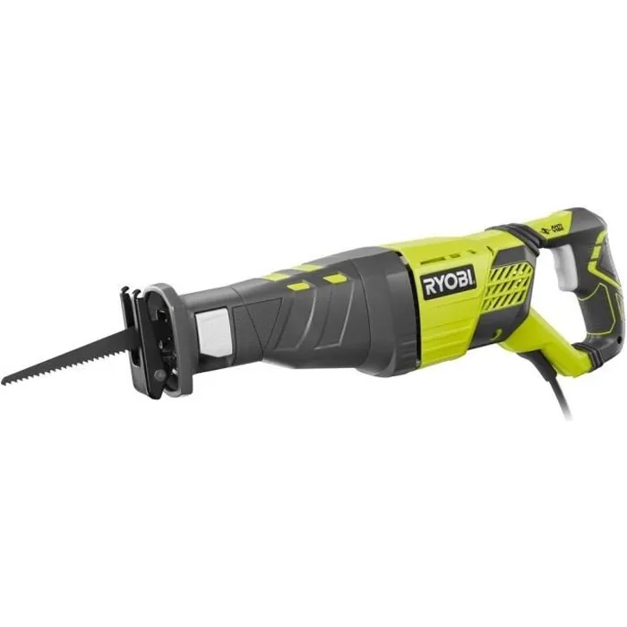 Ryobi RRS1200-K Scie sabre électrique 1200 W, 3000 coups/min, coupe bois 200 mm, poignée antivibration, coffret avec 3 lames et clé hexagonale Ryobi RRS1200-K Scie sabre électrique 1200 W, 3000 coups/min, coupe bois 200 mm, poignée antivibration, coffret avec 3 lames et clé hexagonale