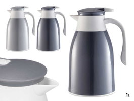 Kinvara Termo Plastique Gris 1L Surtis Aléatoires 17 x 26 x 14 cm Verre et PP (Set de 12)