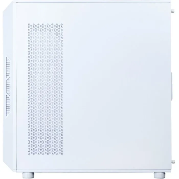 Zalman i3 NEO V2 I3NEOV2FRGBWH - Boîtier PC moyen tour ATX blanc avec façade mesh, ventilateurs RGB 4x120mm, port USB Type-C et verre trempé latéral