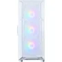 Zalman i3 NEO V2 I3NEOV2FRGBWH - Boîtier PC moyen tour ATX blanc avec façade mesh, ventilateurs RGB 4x120mm, port USB Type-C et verre trempé latéral