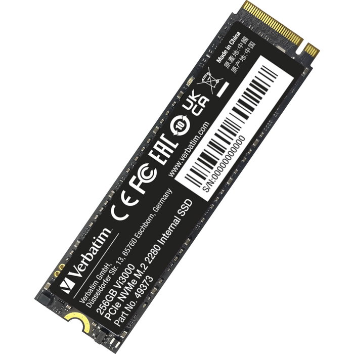 Verbatim Vi3000 M.2 PCIe NVMe SSD 256 Go Verbatim Vi3000 M.2 PCIe NVMe SSD 256 Go