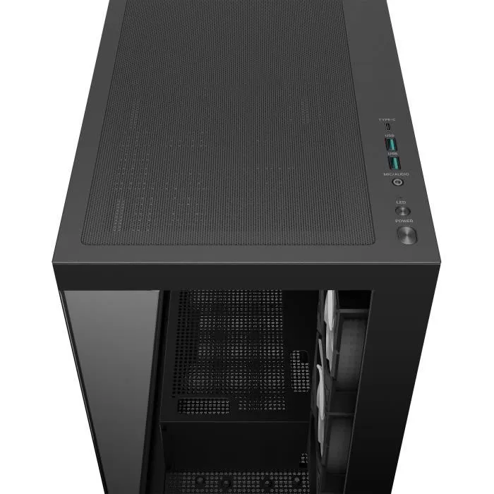 Deepcool CG580 4F Boitier Moyen Tour E-ATX Noir avec 4 Ventilateurs A-RGB Verre Trempé Type-C USB 3.0