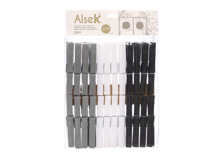 ARTE REGAL Set de 24 pinces à linge 10cm Couleurs Neutres ARTE REGAL Set de 24 pinces à linge 10cm Couleurs Neutres