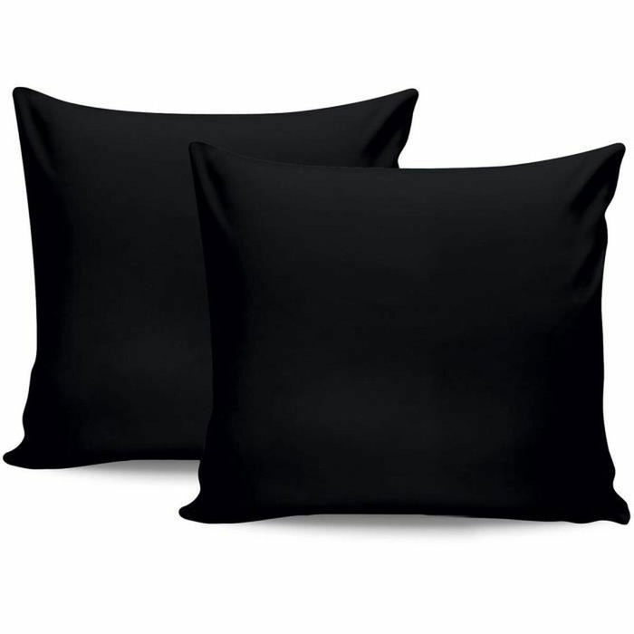 BigBuy Home Parure de couette King Size Noir en Satin de Coton BigBuy Home Parure de couette King Size Noir en Satin de Coton